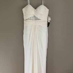 NWT Aiden Maddox chpn strapless dress